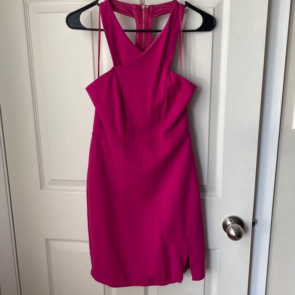 Express Fuchsia halter dress - Picture 1 of 9